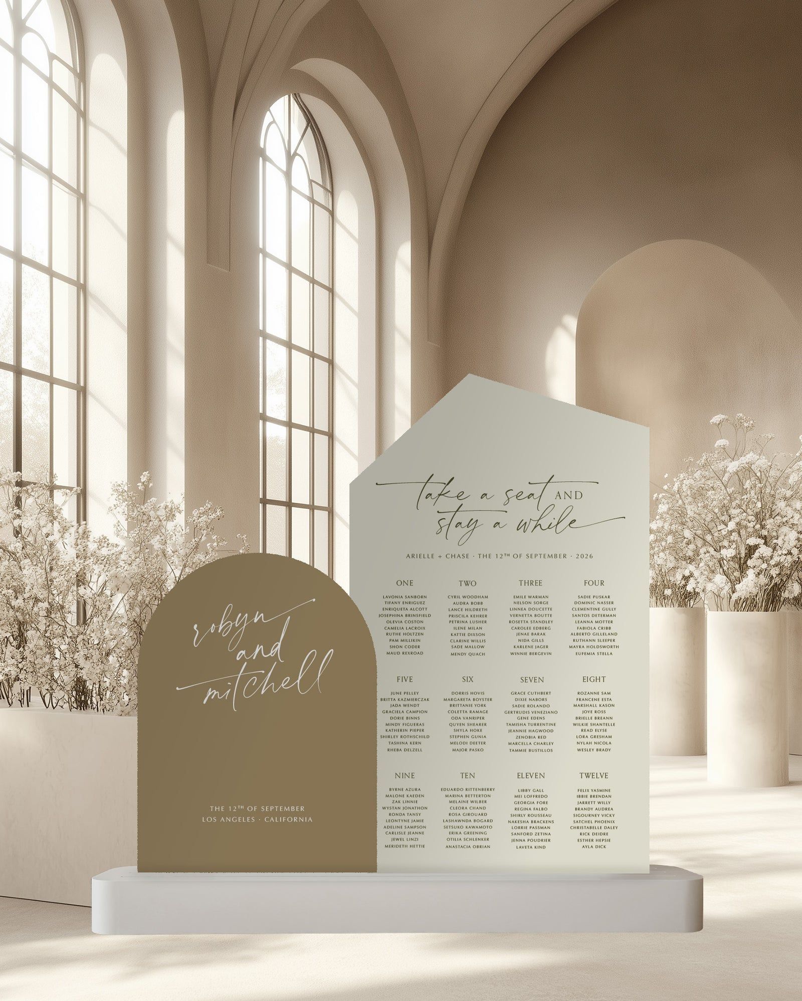 Blase Asymmetrical Seating Chart