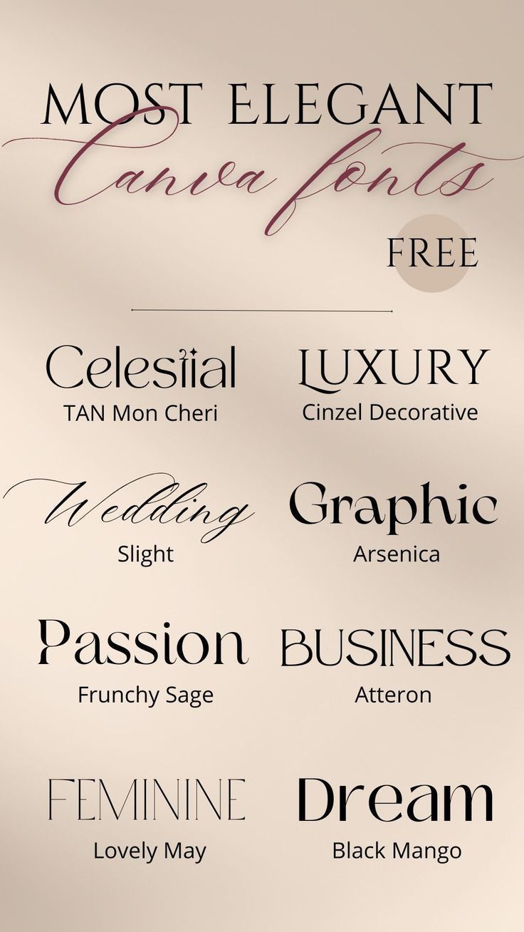 Free & Luxury Wedding Fonts for Canva: Modern & Minimalist Designs