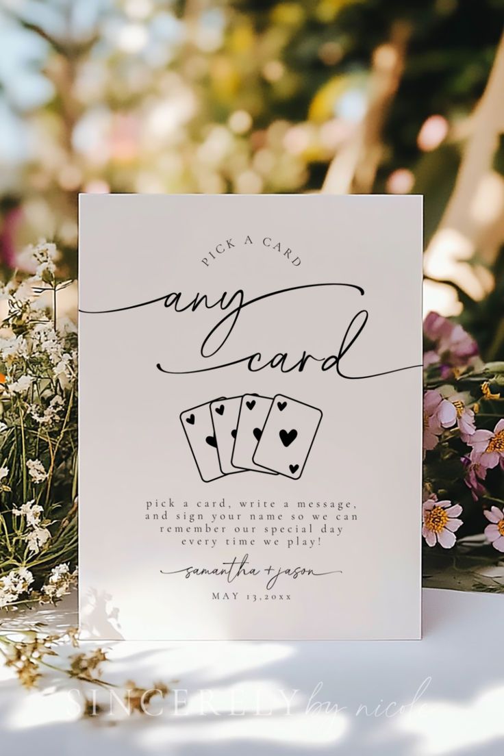 Wedding Card Game Guestbook Sign