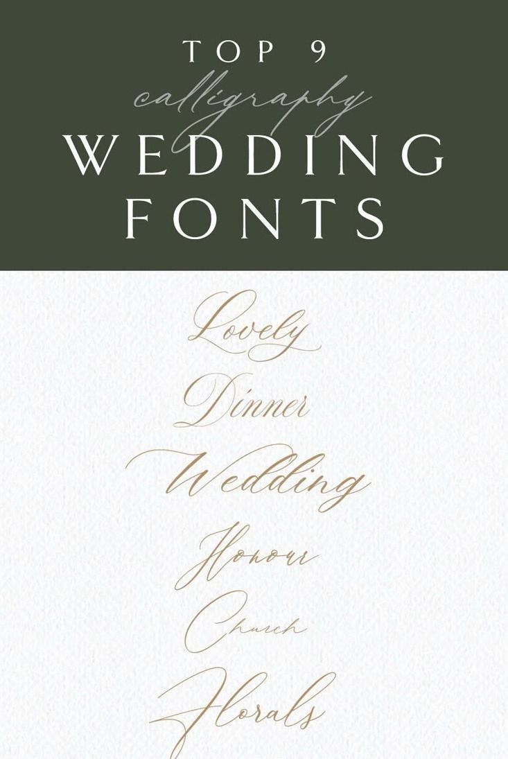My Favorite 9 Fonts for Wedding Invites — Blushed Design