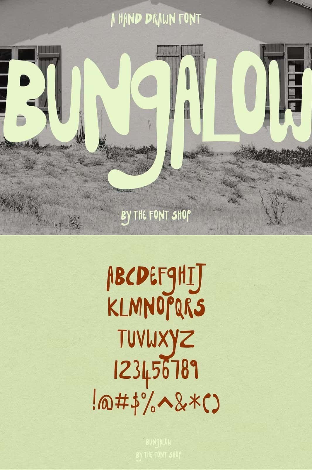 BUNGALOW | HAND DRAWN FONT — Leasted — Graphics Template Resources…