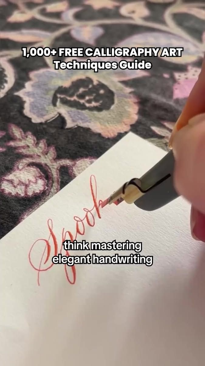 1.5K views · 157 reactions | Master Calligraphy the Easy Way ✒️ The Calligraphy Techniques Guide teaches you how to create clean, elegant lettering — even if you’re a complete beginner. With simple, step-by-step lessons, you’ll learn strokes, spacing, styles, and flow so your writing looks artistic and professional. ✨ Beginner-friendly stroke practice 🖋️ Simple techniques for smooth, elegant lettering 📘 Guides for modern, classic & decorative styles 🎨 Practice sheets & layout templates included 💡 Perfect for journals, cards, art projects & gifting 🏠 Ideal for beginners, hobby artists & creative writers Create lettering that looks polished, stylish & beautifully crafted — all from home. 🎁 Free today (just cover the small processing fee). | Calligraphy Techniques Studio | Facebook