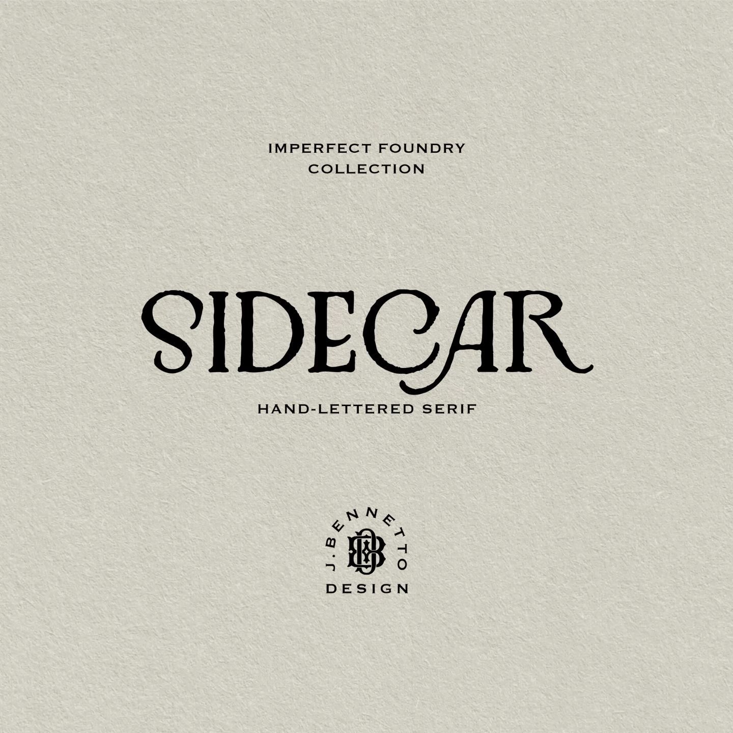 Sidecar Vintage Hand Lettered Art Nouveau Font