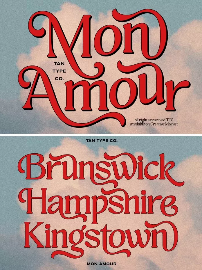 TAN Mon Amour Font by TanType