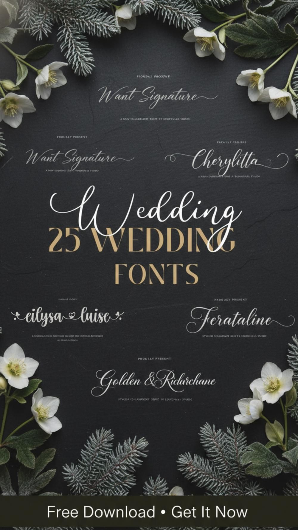 Luxury Wedding Scripts and Calligraphy Fonts Collection.