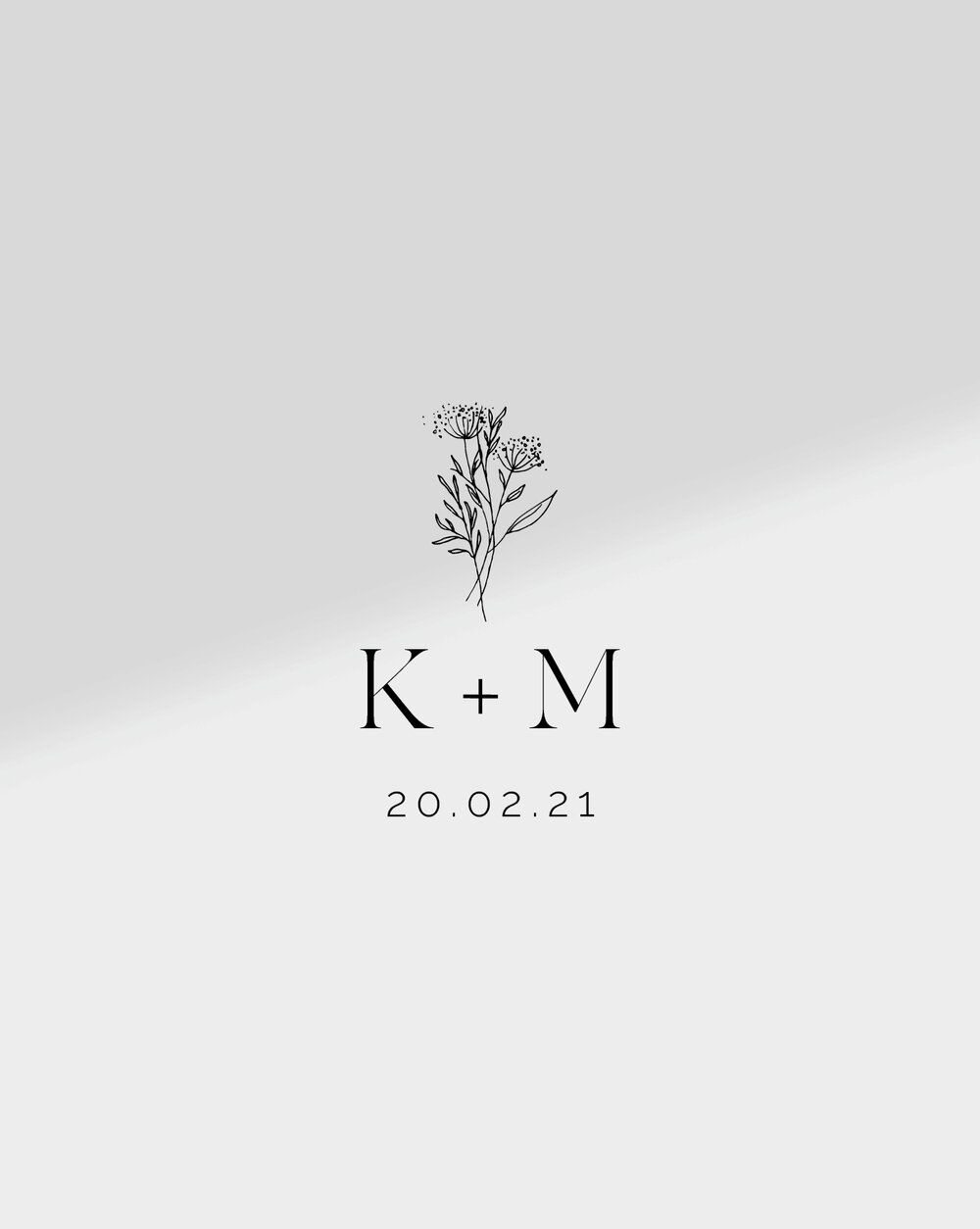 Wedding Invitation Stationery} Modern & Romantic with hints of calligraphy & wildflowers sketch — Just My Type