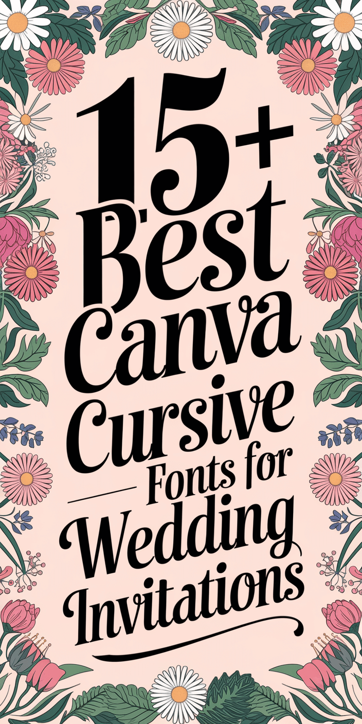15+ Best Canva Cursive Fonts for Wedding Invitations