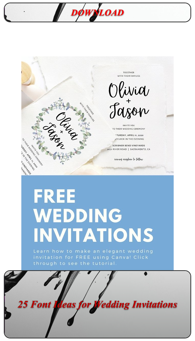 25 Font Ideas for Wedding Invitations