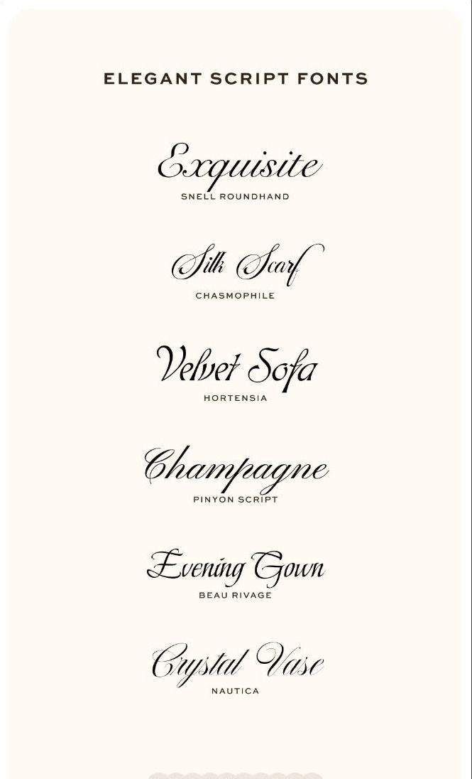 Elegant Script Fonts Showcase