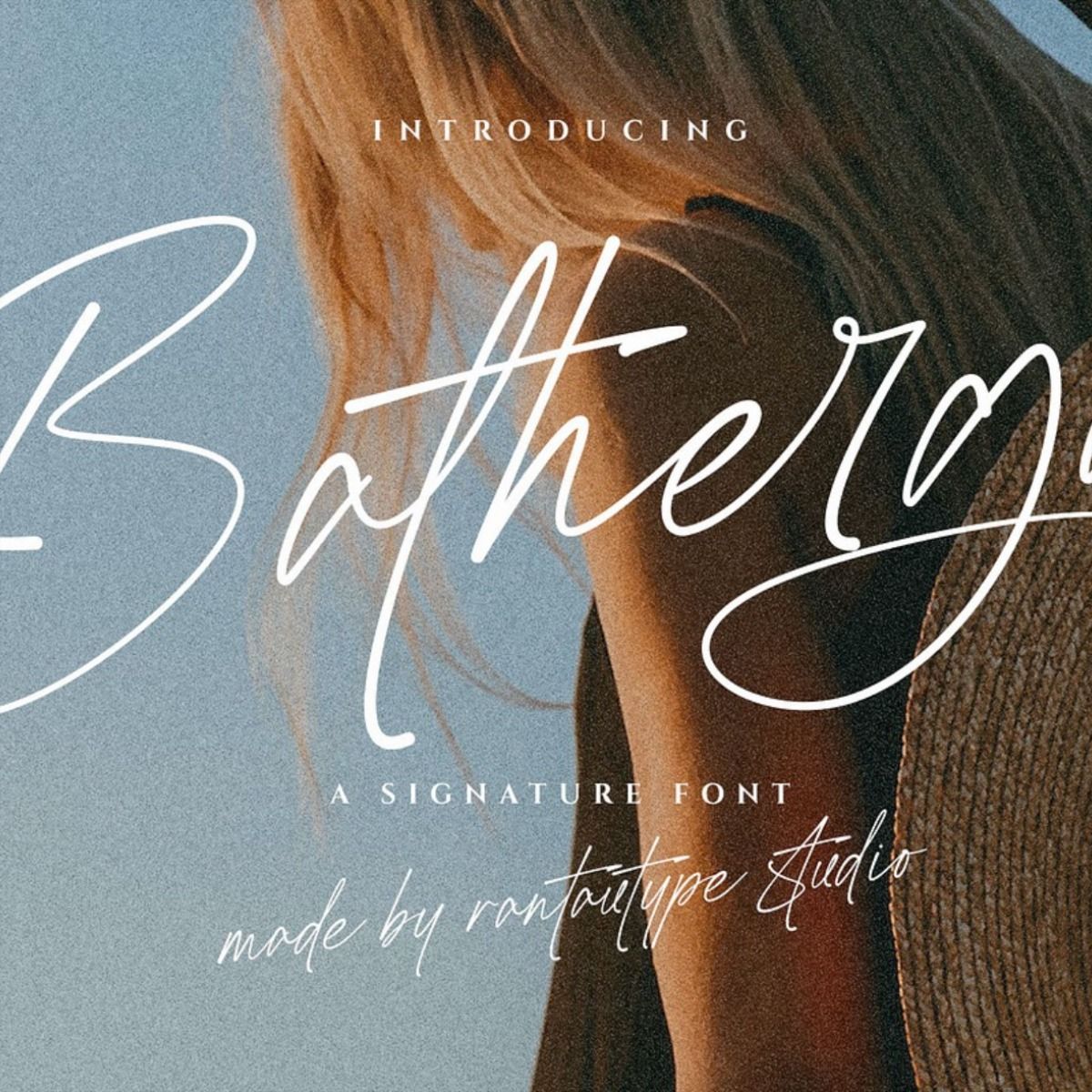 Batherga Signature Font