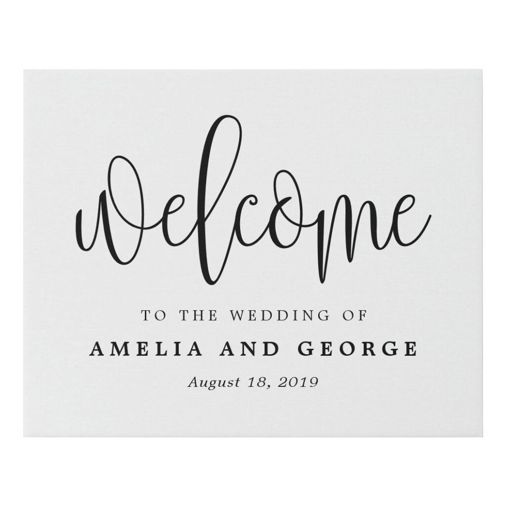 EDITABLE COLOR Welcome Sign Lovely Calligraphy