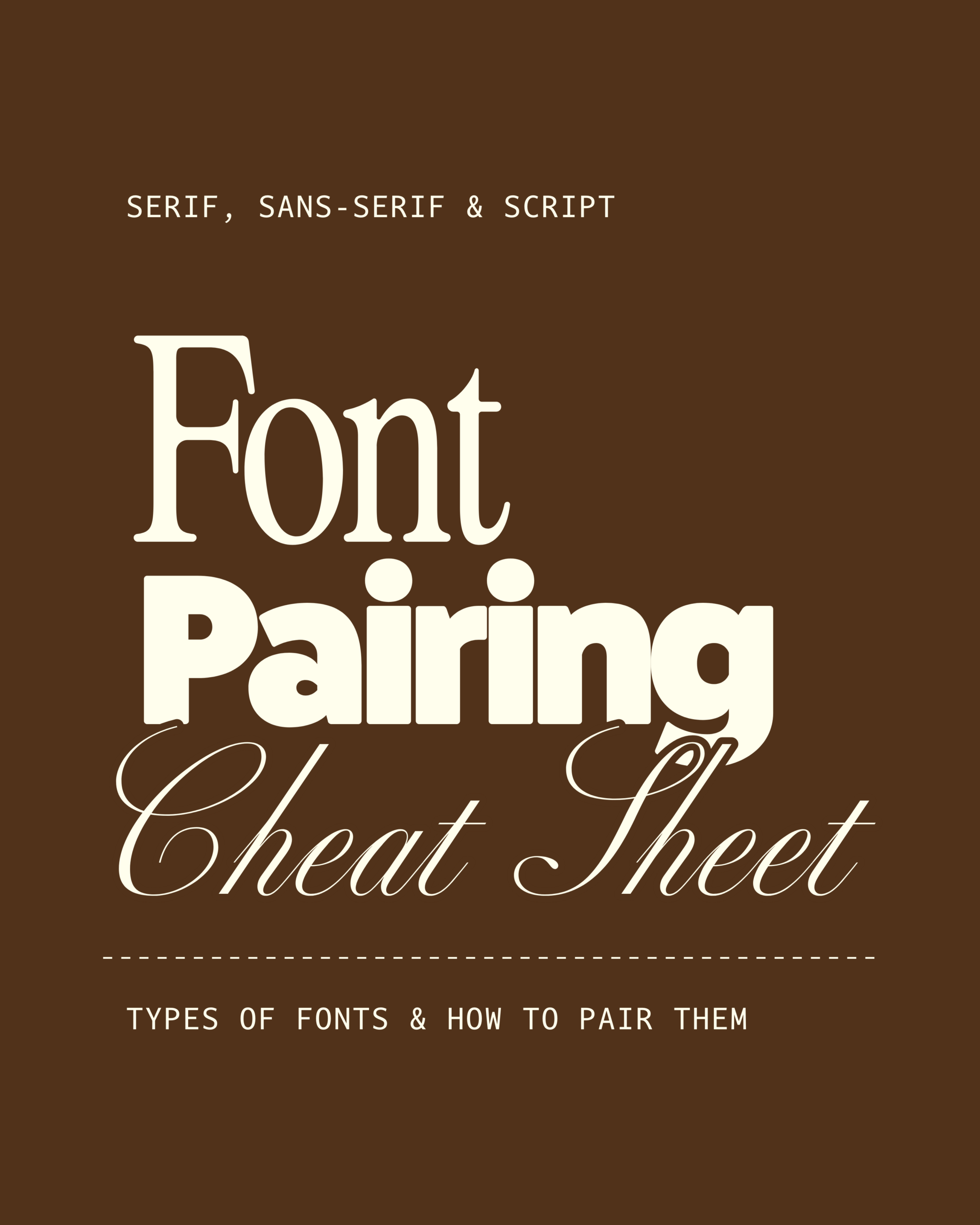 Typography & Font Pairing Cheat Sheet: Serif, Sans-Serif, Script