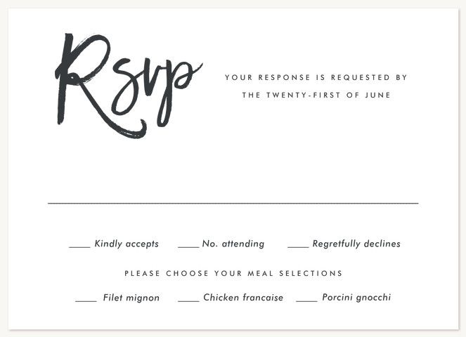 Bold Elegance | Wedding RSVP Cards