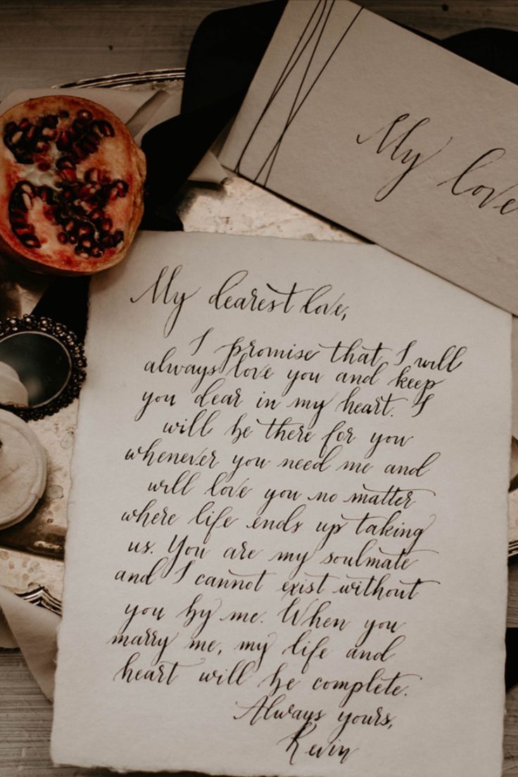 Calligraphy Wedding Vows