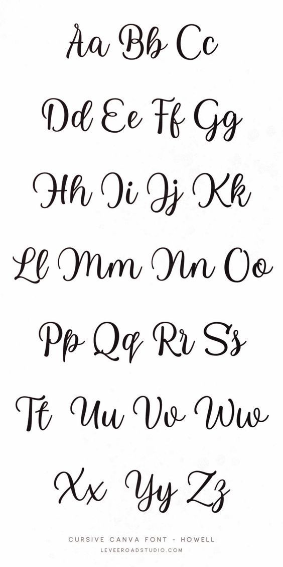Handwriting Fonts: Howel Cursive Alphabet & Cool Fancy Letters