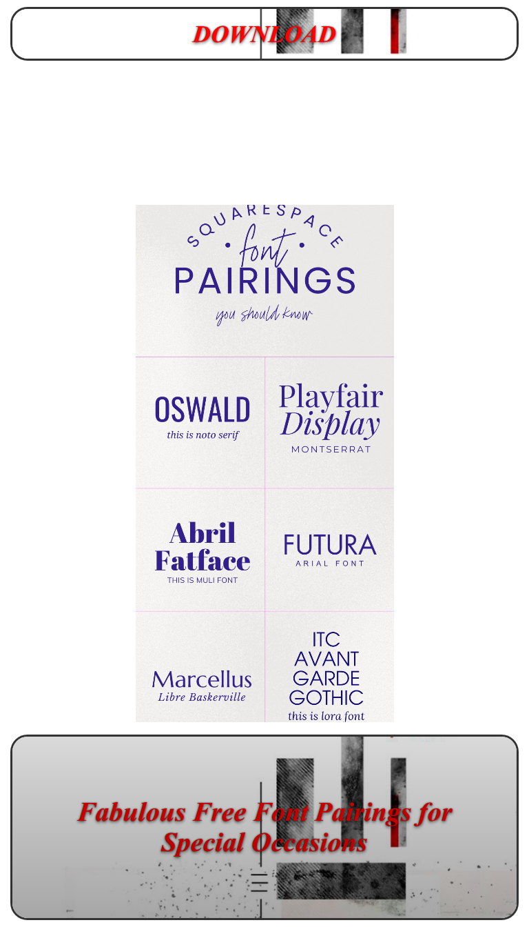 Fabulous Free Font Pairings for Special Occasions