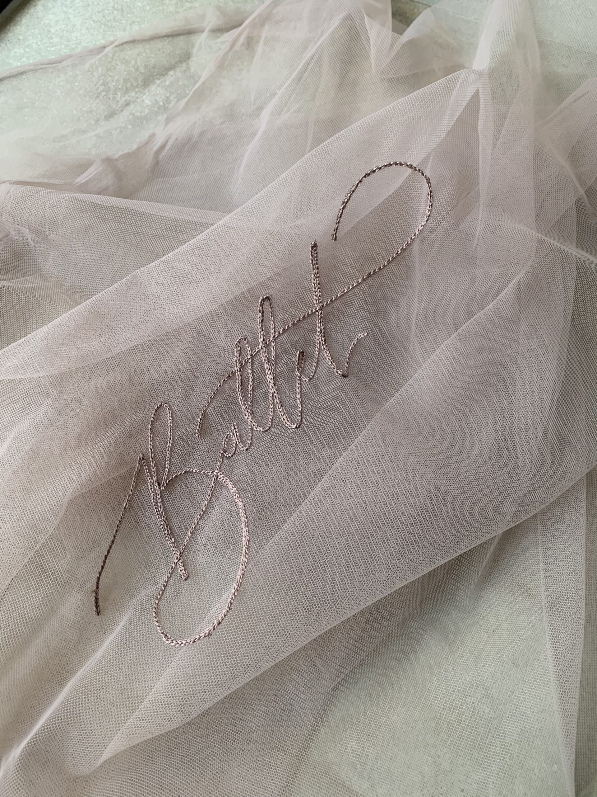 calligraphy personalised veil