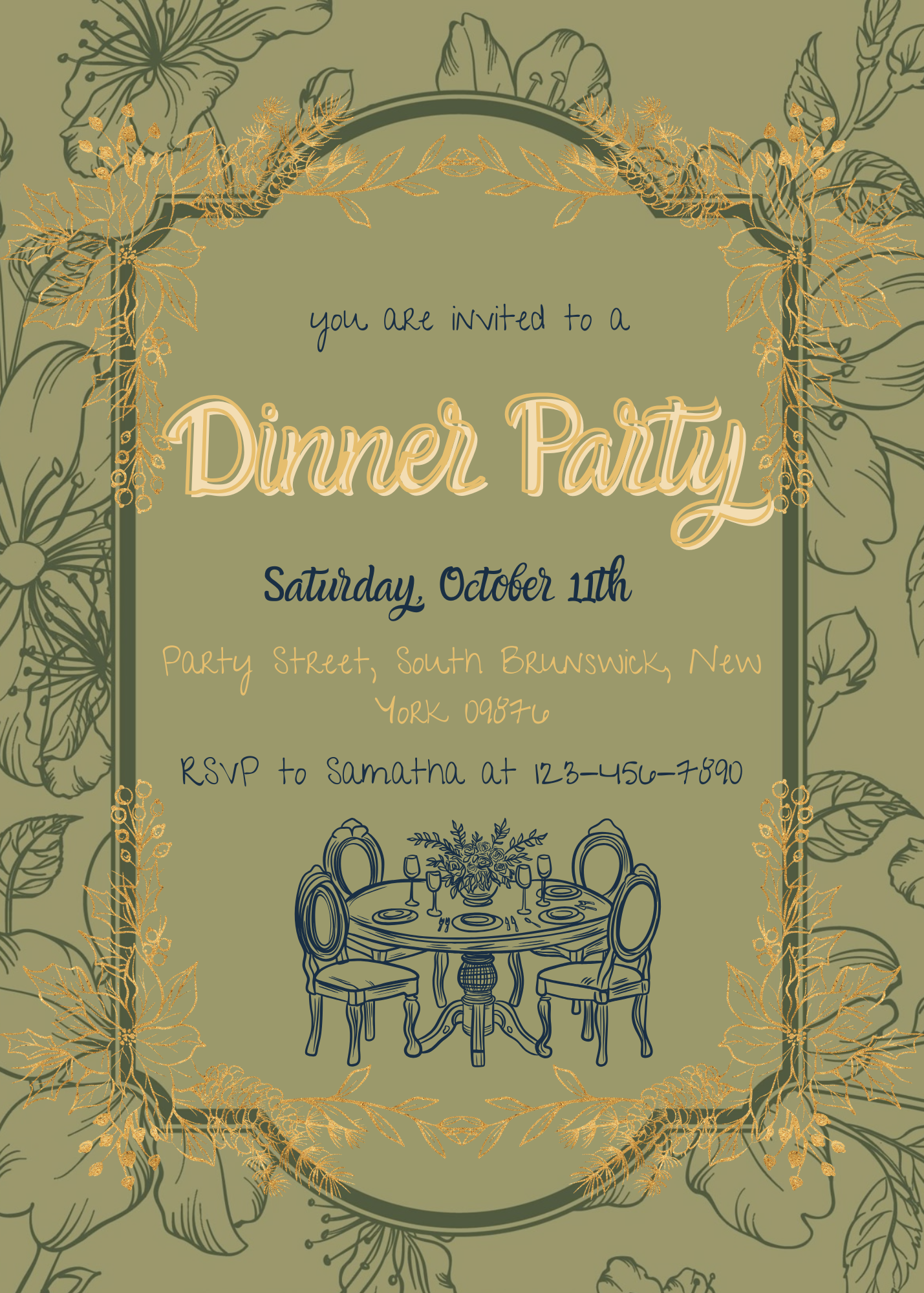 Classy & Customizable Dinner Invitation Design | For All Kinds of Celebrations