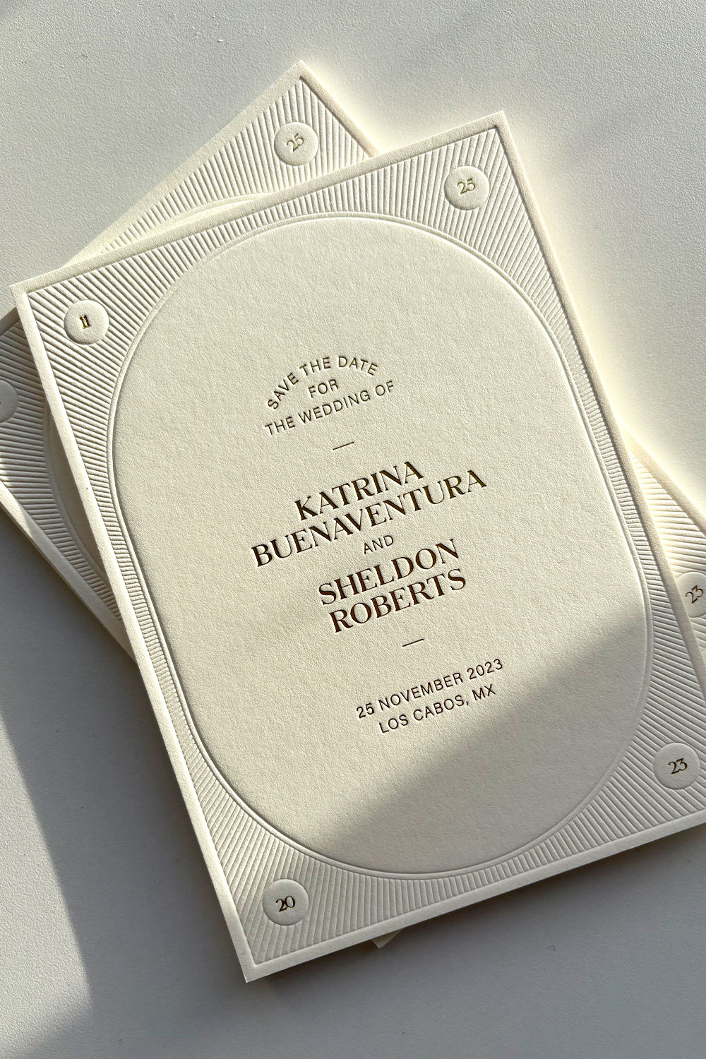 Luxury Letterpress Save the Dates