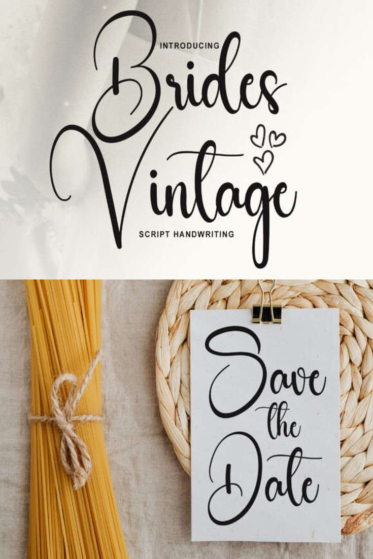 Elegant Vintage Script: Brides Vintage Font