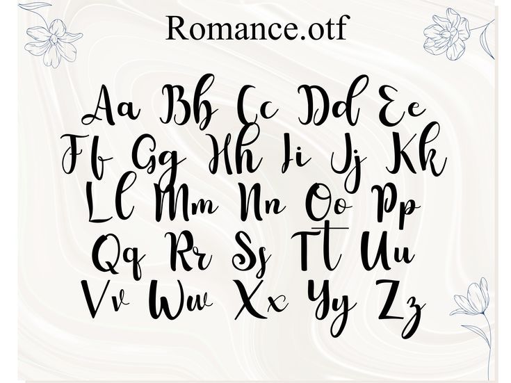 Romance Font with Hearts | Cursive Font, Valentines Day Font, Handwritten Font, Wedding Font Love