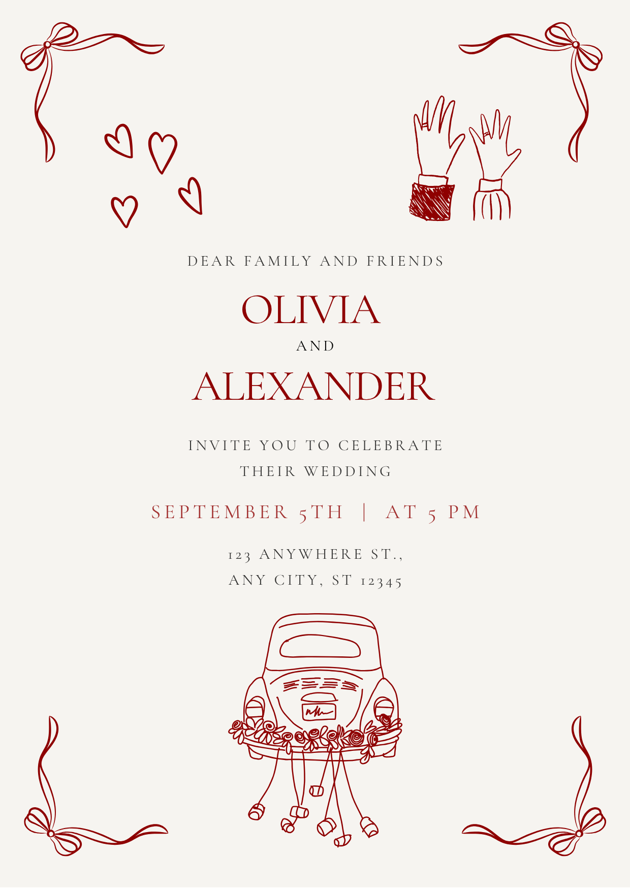 unique wedding invitation