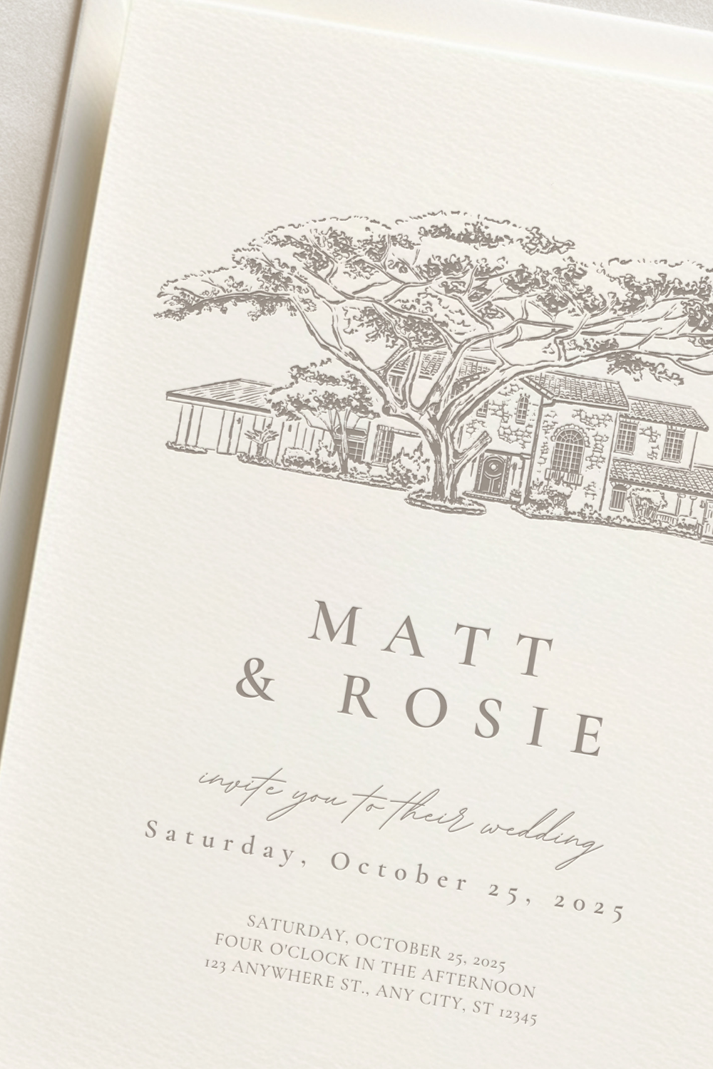 Custom Wedding Venue Invitiations