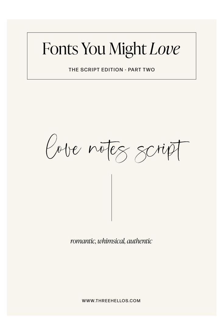 Love Notes Script Font — Romantic Handwritten Style