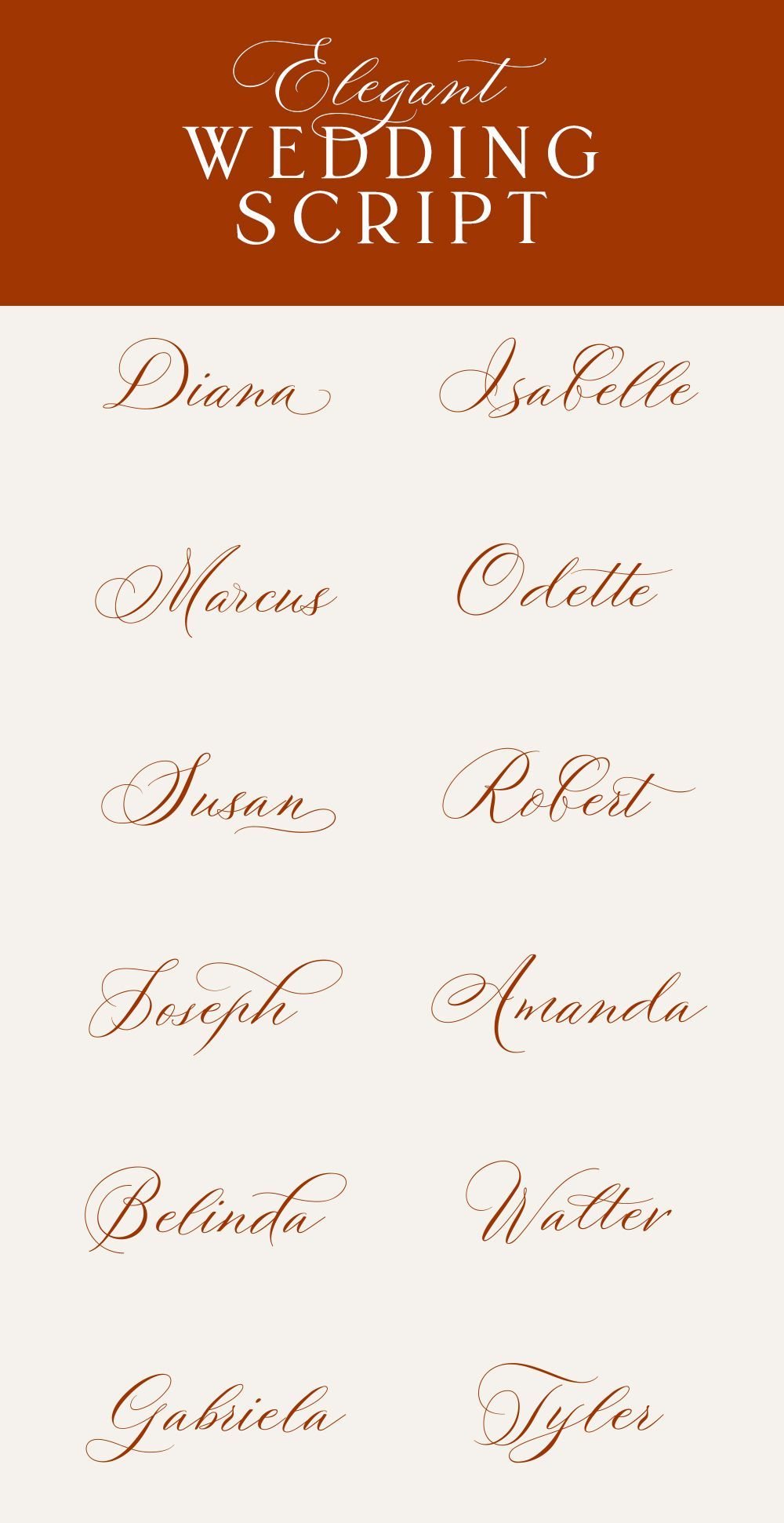 Elegant Script Font for Weddings & Invitations