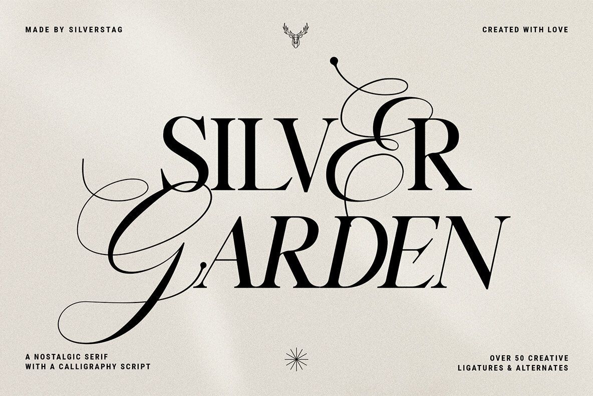 Silver Garden Typeface: A Unique Blend of Elegance and Vintage — YouWorkForThem