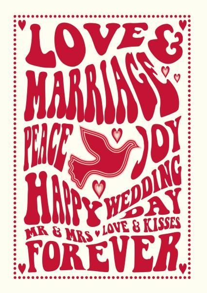 Love & Marriage — Retro Style Gig Card