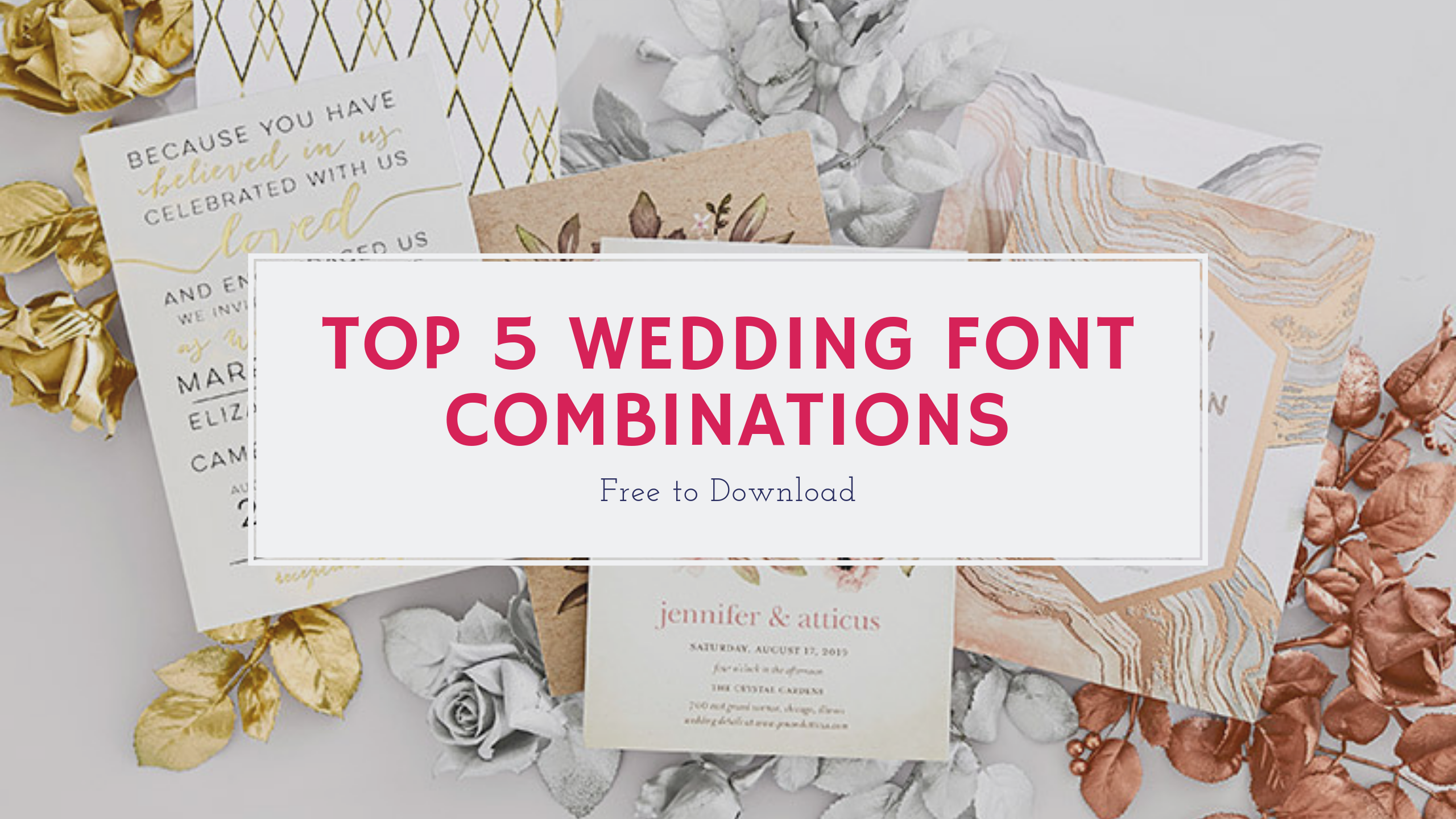 Free Wedding Fonts Combination