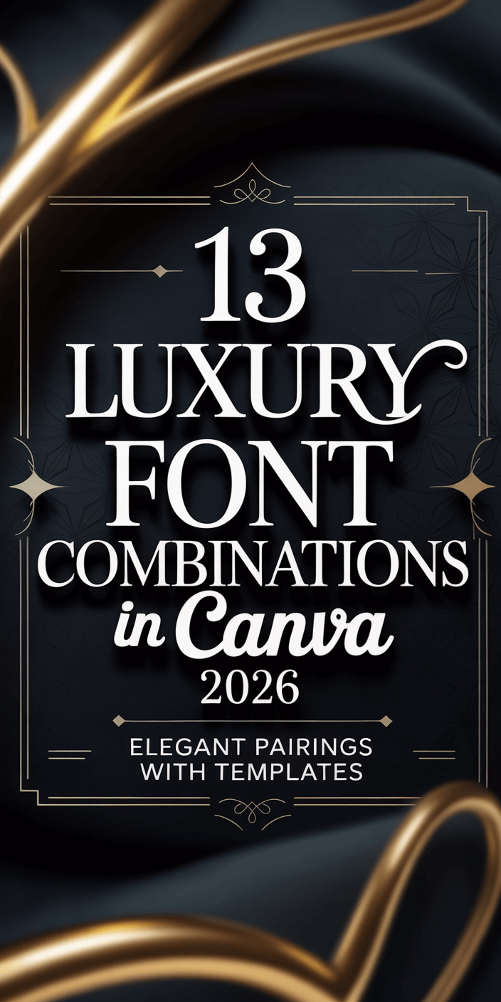 13 Luxury Font Combinations in Canva 2026 – Elegant Pairings with Templates