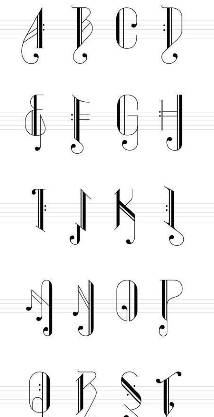 Musical Alphabet Art: Unique Lettering Styles for Creatives