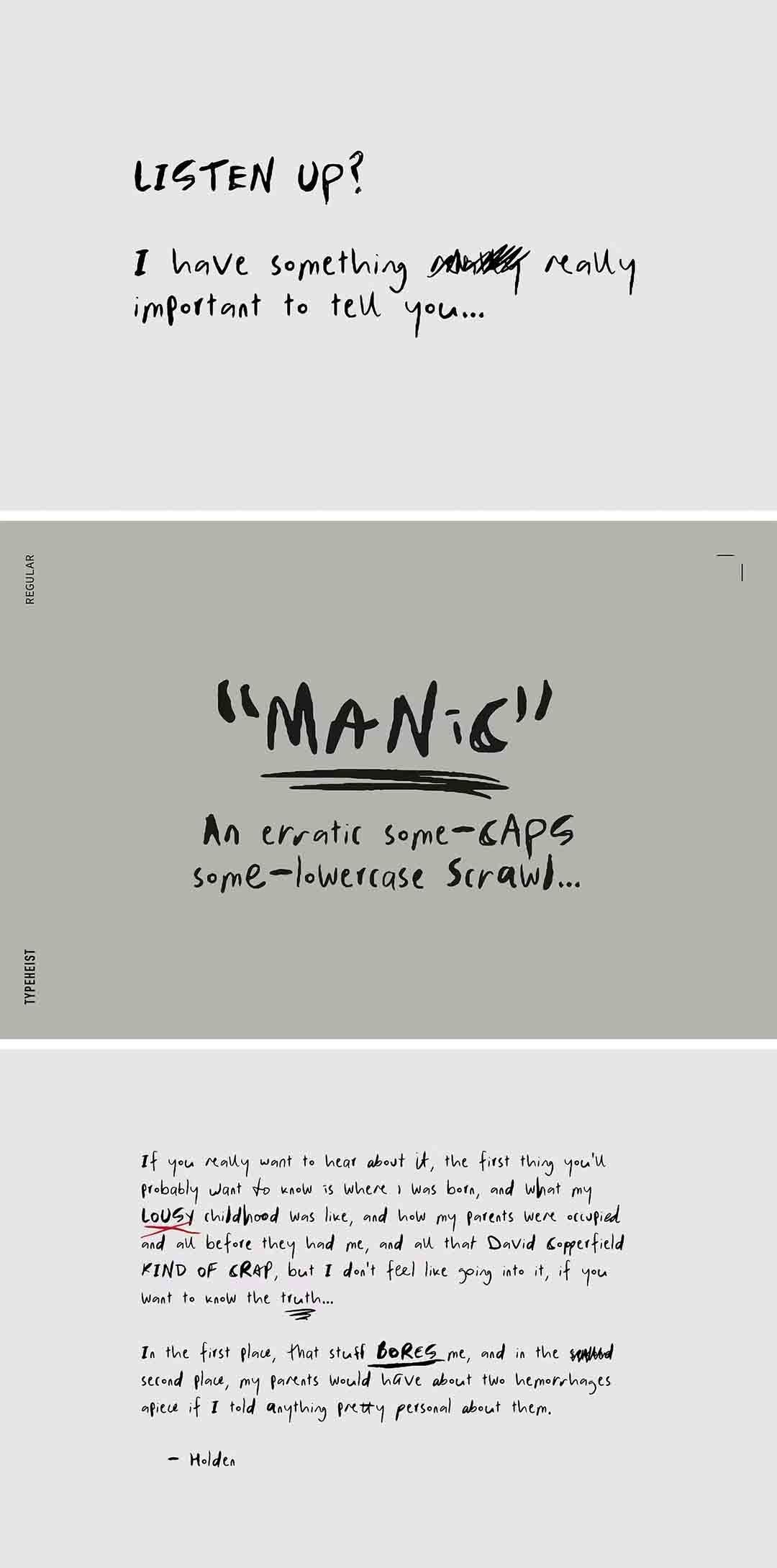 Unleash Creativity: MANIC Erratic Handwritten Font 🤯