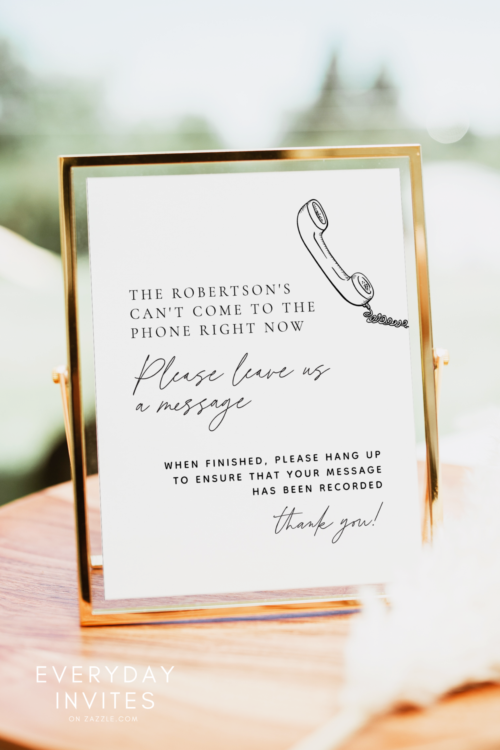 Minimalist Phone Message Audio Guestbook Sign