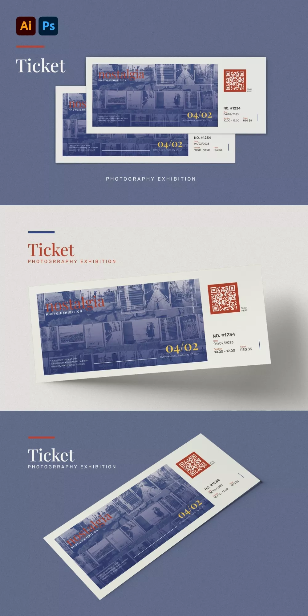 Vintage Photography Exhibition Ticket