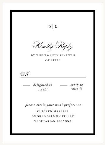 Royal Initials | Wedding RSVP Cards