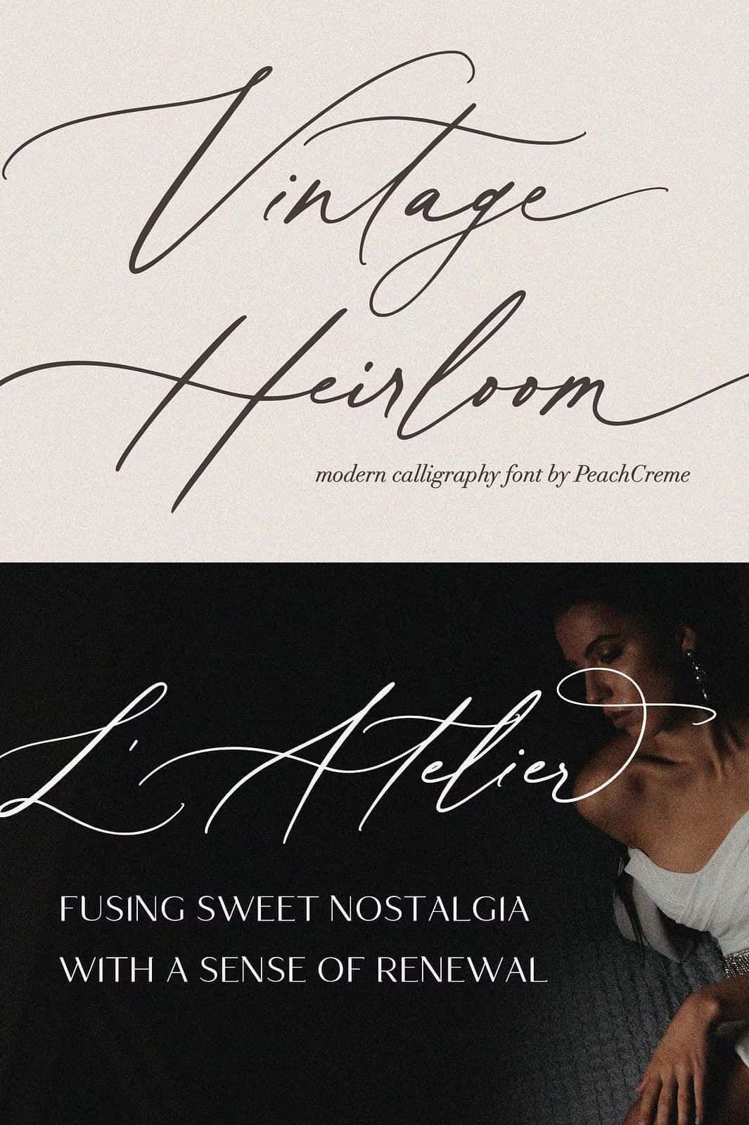 Vintage Heirloom Calligraphy Font & Graphics | SEO Optimized