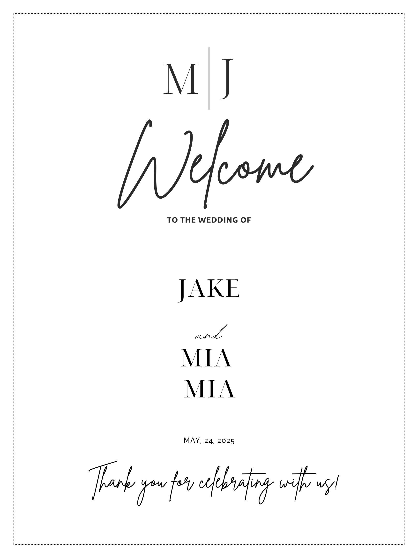 Signalétique de mariage