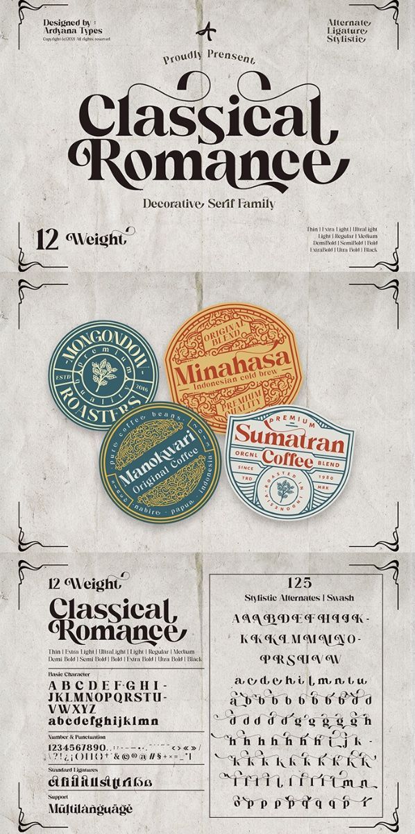 Free Vintage Decorative Serif Font for Romantic Branding & Design