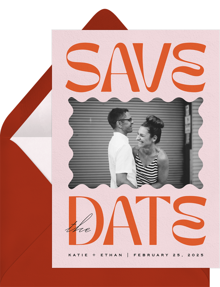 Retro Meets Modern Save The Dates | Greenvelope.com