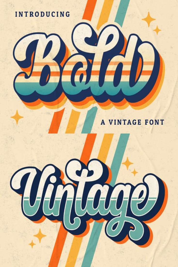 Groovy Retro Script: Bold Vintage Font