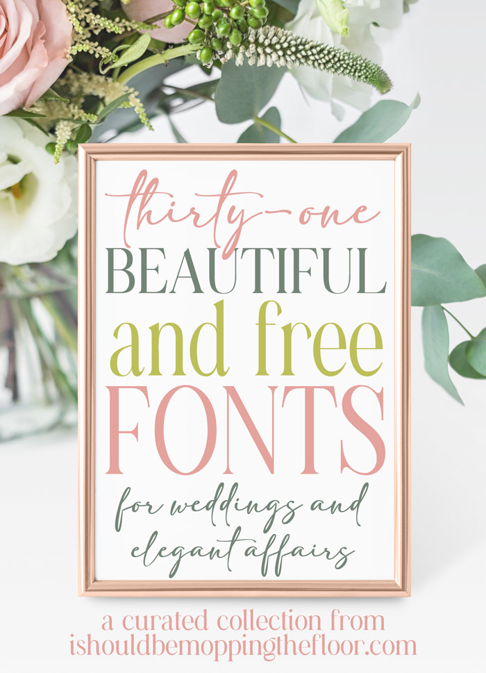 31 Free Wedding Fonts