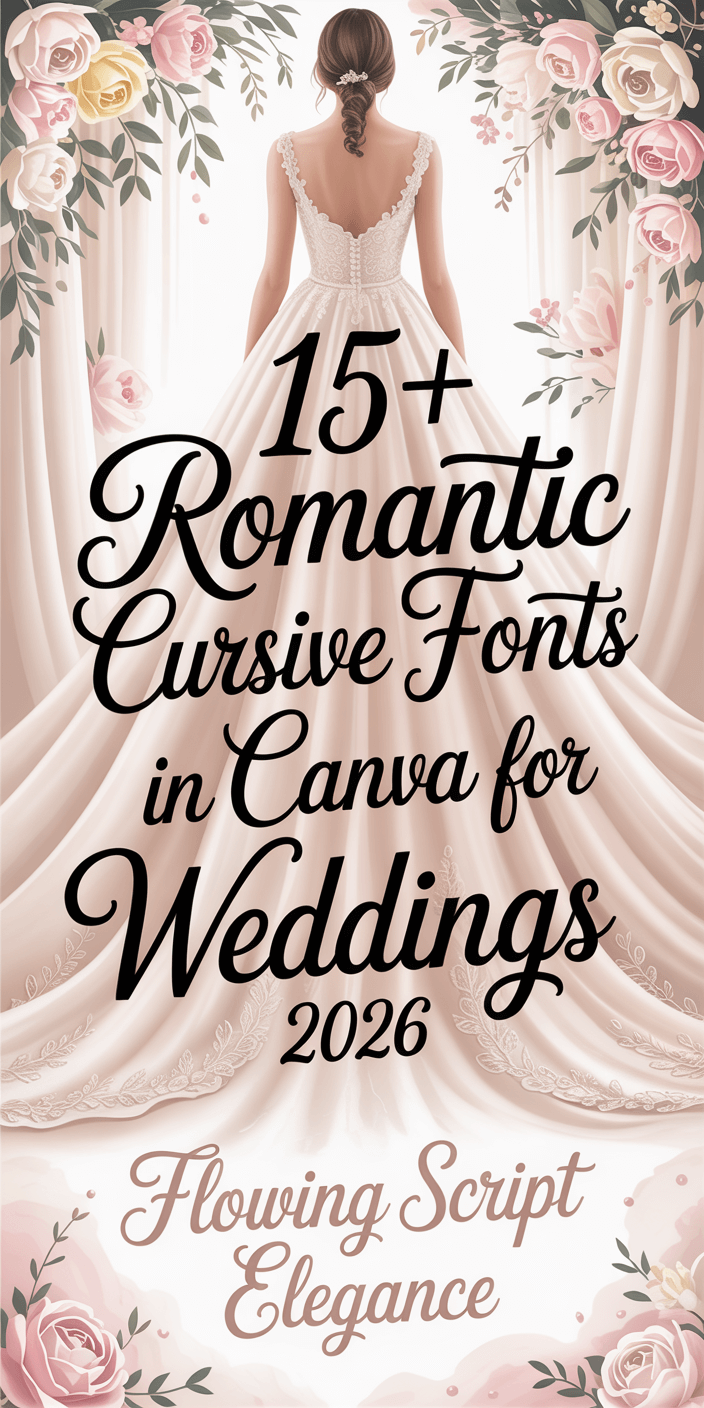15+ Romantic Cursive Fonts in Canva for Weddings 2026 – Flowing Script Elegance