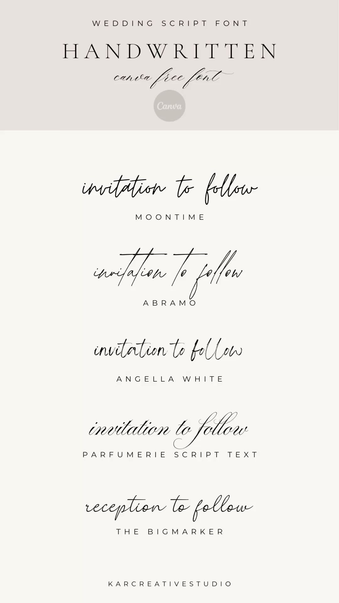 Wedding Handwritten font perfect for “Invitation to follow” or similar wedding