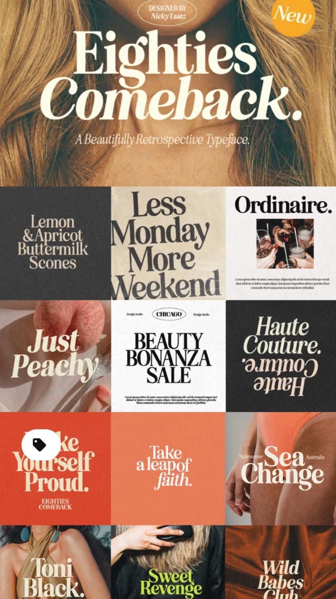 80s Comeback Serif: 70+ Retro Serif Fonts by Nicky Laatz