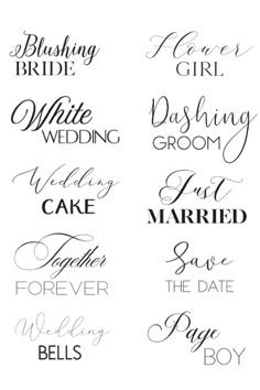 Wedding Printables, Top Font Pairing Ideas.
