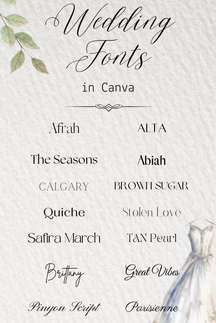 💍 Best Wedding Fonts on Canva 2024
