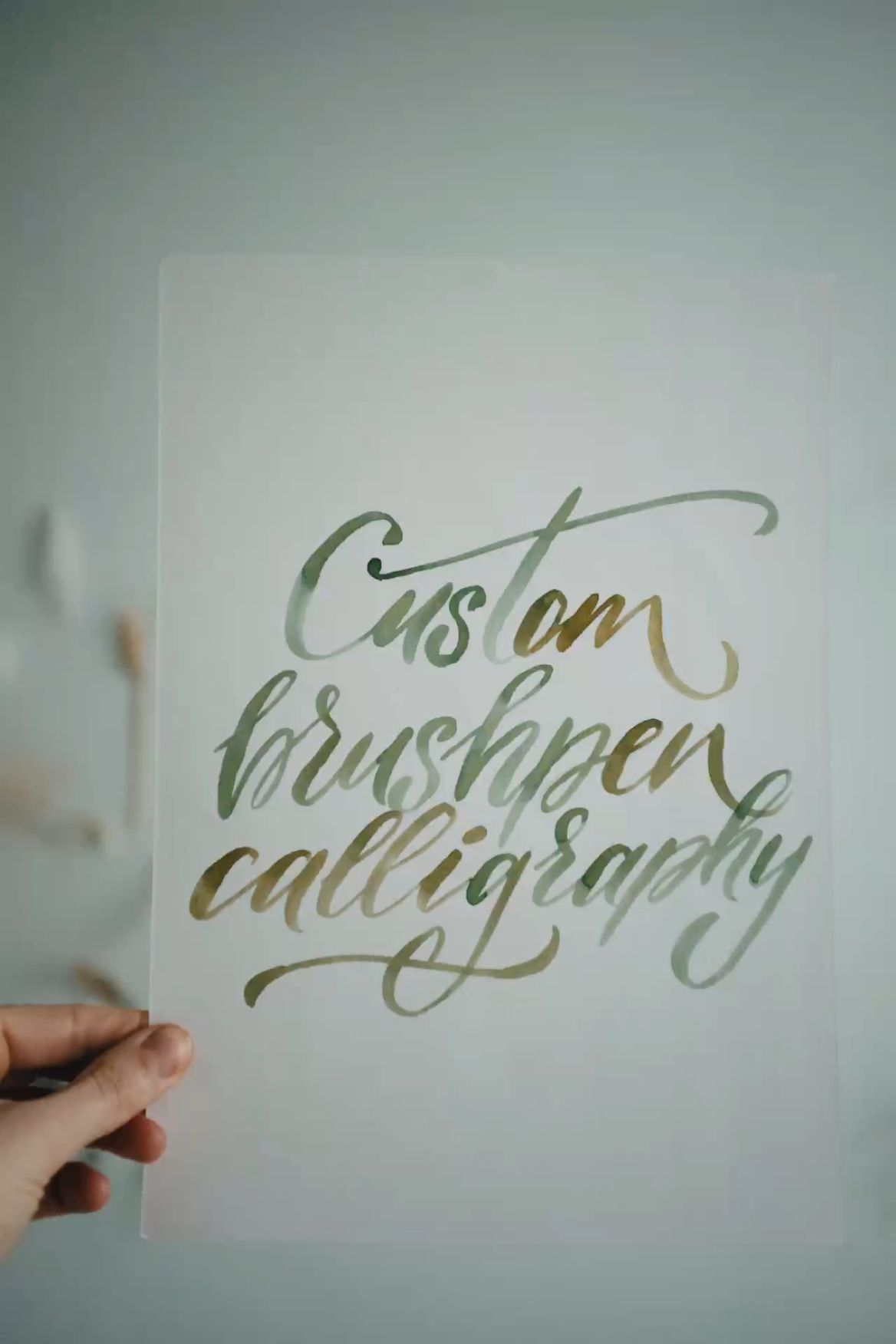 Custom brush pen calligraphy for e ents